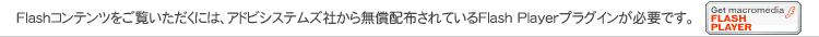 Flash�R���e���c���������������ɂ́A�A�h�r�V�X�e���Y�Ђ��疳���z�z����Ă���Flash Player�v���O�C�����K�v�ł��B