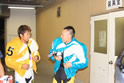 東小野正道選手(右)と金子大輔選手(左)