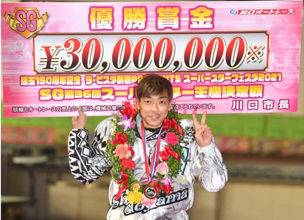 2021年オートレース表彰選手は青山周平選手(伊勢崎・31期)が3年連続MVP