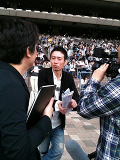 永井大介選手ロケ風景２